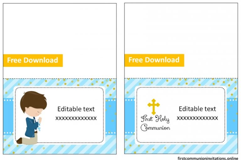 First Communion Food Labels