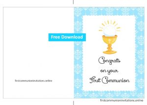 Free Printable First Communion Cards for boys Templates First Communion ...