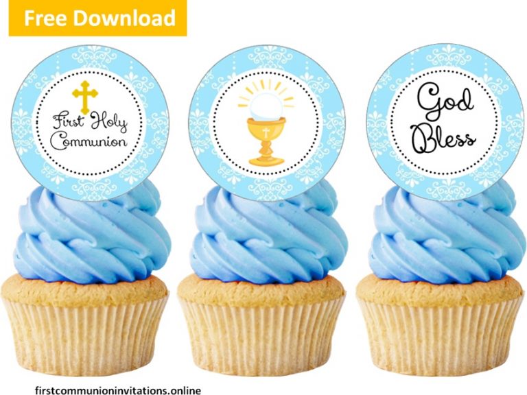 First Holy Communion Cupcake toppers