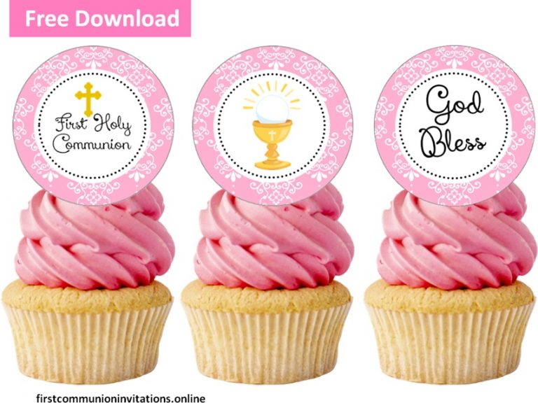 Communion Cupcake Topper