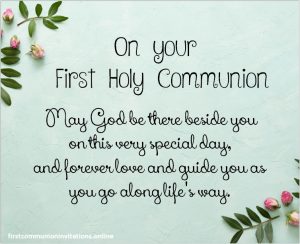 First Communion Wishes, Quotations and verses First Communion Invitations