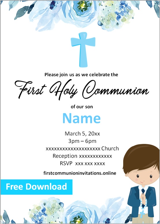 first communion invitations