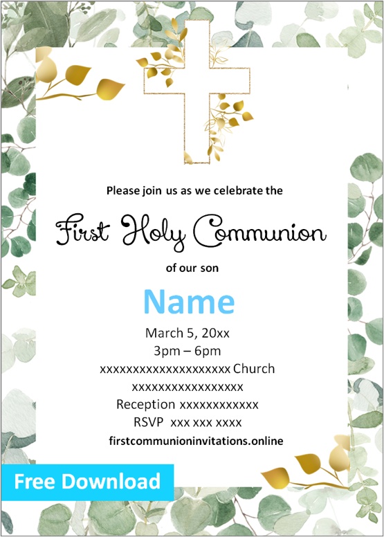 first holy communion invitations for boys