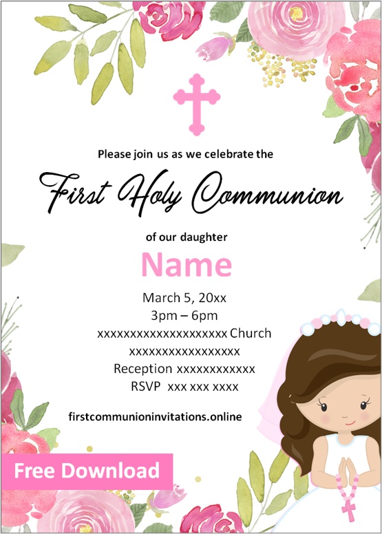 first communion invitations