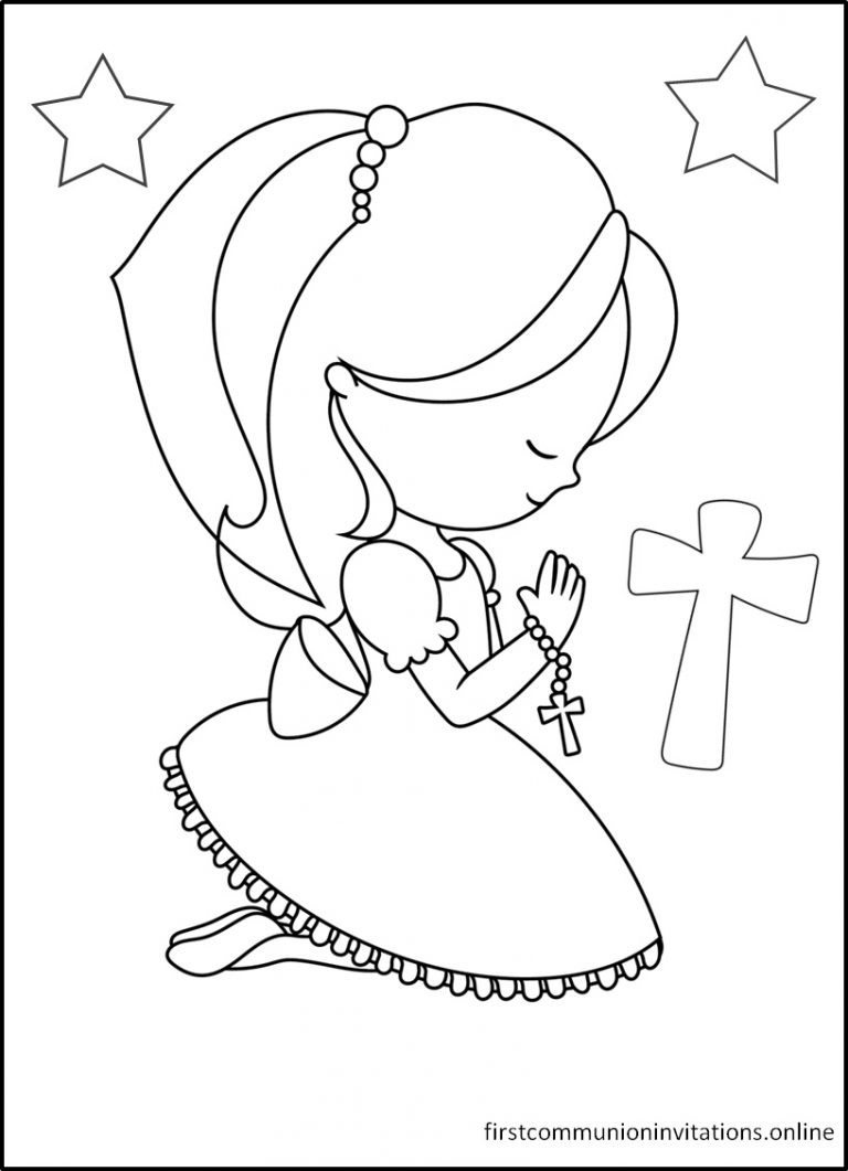 first communion coloring pages