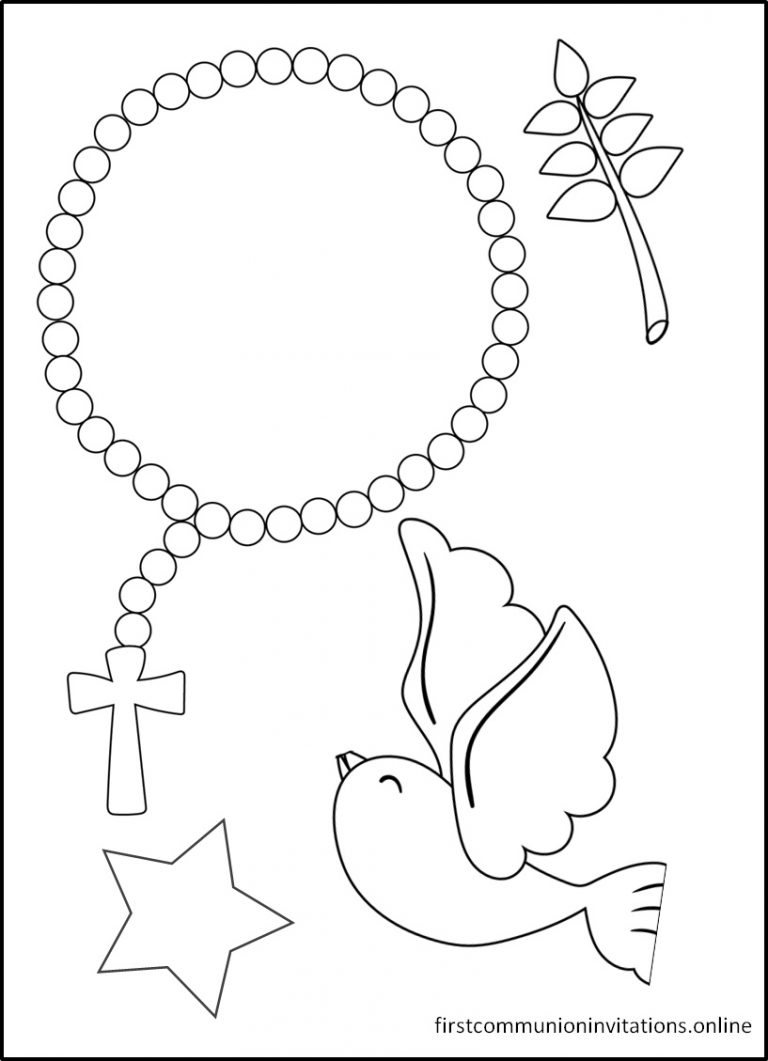 First Holy Communion Coloring Pages First Communion Invitations