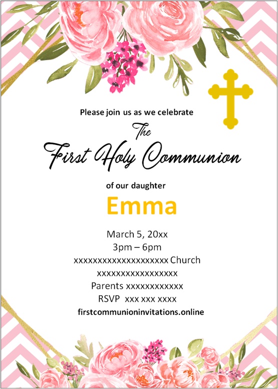 Wording For First Communion Invitations First Communion Invitations